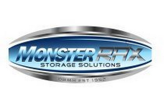 MONSTER RAX STORAGE SOLUTIONS DBMH EST 1952 logo