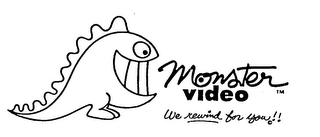 MONSTER VIDEO WE REWIND FOR YOU logo