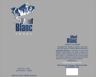 MONT BLANC VODKA