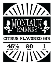 MONTAUK RMRNRS CITRUS FLAVORED GIN 45% ALCOHOL BY VOL 90 PROOF 1 LITER logo
