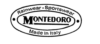 MONTEDORO RAINWEAR-SPORTWEAR MADE IN ITALY logo