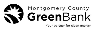 MONTGOMERY COUNTY GREEN BANK YOUR PARTNER FOR CLEAN ENERGY logo