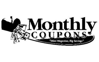MONTHLY COUPONS "MINI MAGAZINE, BIG SAVINGS" logo