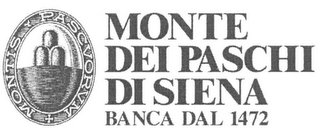 MONTIS PASCUORUM MONTE DEI PASCHI DI SIENA BANCA DAL 1472 logo