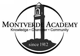 MONTVERDE ACADEMY KNOWLEDGE · CHARACTER · COMMUNITY SINCE 1912 logo