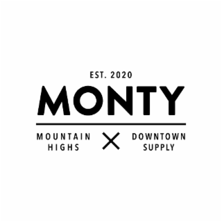 MONTY EST. 2020 MOUNTAIN HIGHS X DOWNTOWN SUPPLY logo