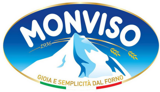 MONVISO 1936 GIOIA E SEMPLICITÀ DAL FORNO logo