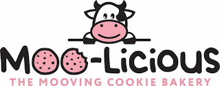 MOO-LICIOUS THE MOOVING COOKIE BAKERY logo