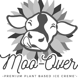 MOO-OVER · PREMIUM PLANT BASED ICE CREME' · logo