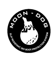 MOON-DOG SLIP RESISTANT, SKI BOOT PROTECTION SYSTEM logo
