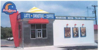MOONDOLLARS SPECIALTY DRINKS, LATTE, SMOOTHIE, COFFEE, MOONCCINO, MOCHA, ITALIAN SODA, CAPPUCCINO logo
