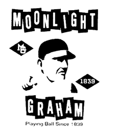 MOONLIGHT GRAHAM PLAYING BALL SINCE 1839 MG 1839 logo