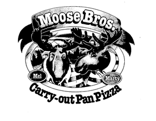 MOOSE BROS. MEL MARTY CARRY-OUT PAN PIZZA logo