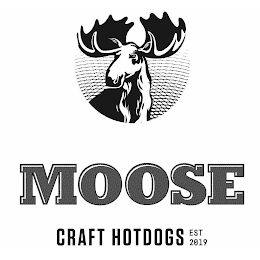 MOOSE CRAFT HOTDOGS EST 2019 logo