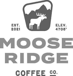MOOSE RIDGE COFFEE CO. EST. 2021 ELEV. 4705' logo