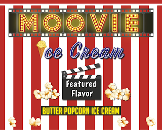 MOOVIE ICE CREAM FEATURED FLAVOR BUTTER POPCORN ICE CREAM logo