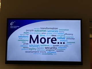 "MORE..." AS THE LARGEST AND CENTRAL ELEMENT IN A WORD CLOUD logo