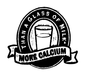 MORE CALCIUM THAN A GLASS OF MILK logo