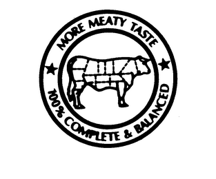 MORE MEATY TASTE 100% COMPLETE & BALANCED logo