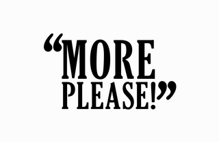 "MORE PLEASE!" logo