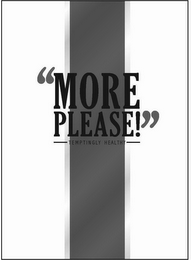 "MORE PLEASE!" TEMPTINGLY HEALTHY logo