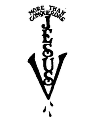 MORE THAN CONQUERORS JESUS logo