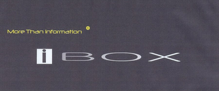 MORE THAN INFORMATION IBOX logo