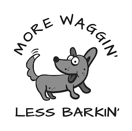 MORE WAGGIN' LESS BARKIN' logo