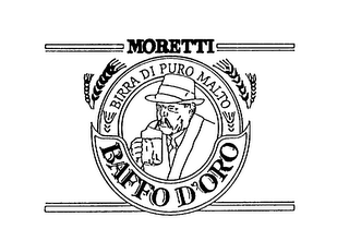 MORETTI BIRRA DI PURO MALTO BAFFO D'ORO logo