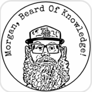 MORGAN, BEARD OF KNOWLEDGE! LA logo
