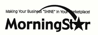 MORNINGSTAR MAKING YOUR BUSINESS "SHINE" IN YOUR MARKETPLACE! logo