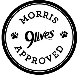 MORRIS APPROVED 9LIVES CAT FOOD logo
