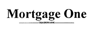 MORTGAGE ONE TRADEMARK logo