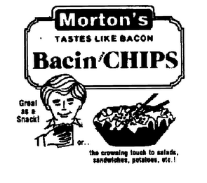 MORTON'S BACIN SALAD CHIPS TASTES LIKE BACON logo