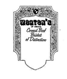 MORTON'S OF OMAHA CORNED BEEF BRISKET OF DISTINCTION logo