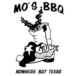 MO'S BBQ NOWHERE BUT TEXAS logo
