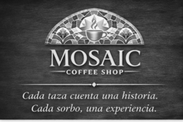 MOSAIC COFFEE SHOP CADA TAZA CUENTA UNA HISTORIA. CADA SORBO, UNA EXPERIENCIA. logo
