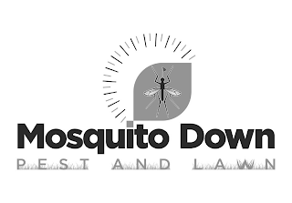 MOSQUITO DOWN PEST AND LAWN logo