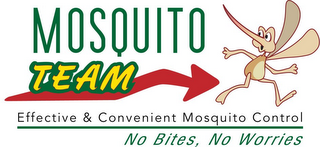 MOSQUITO TEAM EFFECTIVE & CONVENIENT MOSQUITO CONTROL NO BITES, NO WORRIES logo