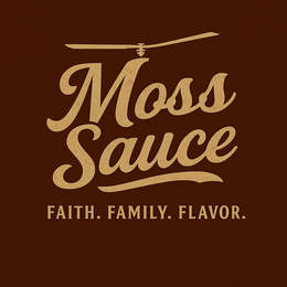 MOSS SAUCE FAITH. FAMILY. FLAVOR. logo