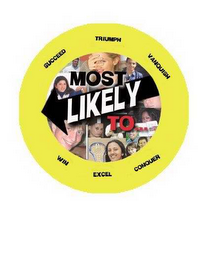 MOST LIKELY TO... SUCCEED TRIUMPH VANQUISH WIN EXCEL CONQUER logo