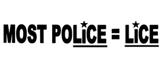 MOST POLICE = LICE logo