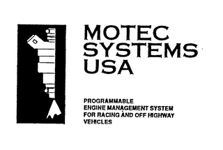 MOTEC SYSTEMS USA PROGRAMMABLE ENGINE MANAGEMENT SYSTEM FOR RACING AND OFF HIGHWAY VEHICLES logo