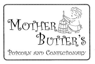 MOTHER BUTTER'S POPCORN AND CONFECTIONARY logo