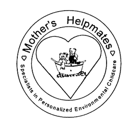 MOTHER'S HELPMATES SPECIALISTS IN PERSONALIZED ENVIRONMENTAL CHILDCARE logo