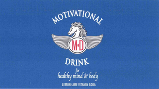 MOTIVATIONAL DRINK M·D FOR HEALTHY MIND & BODY LEMON-LIME VITAMIN SODA logo