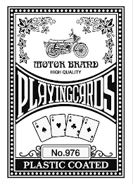 MOTOR BRAND HIGH QUALITY PLAYING CARDS NO. 976 PLASTIC COATED logo