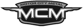 MOTOR CITY METAL MCM logo