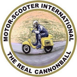 MOTOR-SCOOTER INTERNATIONAL THE REAL CANNONBALL logo