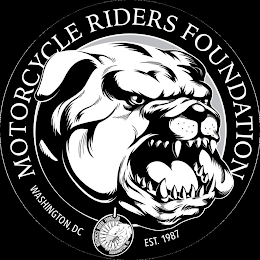 MOTORCYCLE RIDERS FOUNDATION WASHINGTON, DC EST. 1987  MOTORCYCLE RIDERS FOUNDATION WASHINGTON DC logo